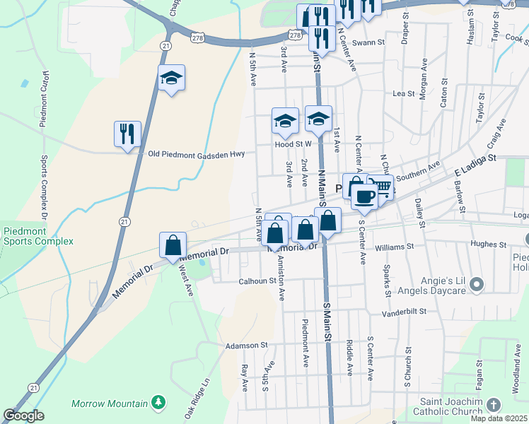 map of restaurants, bars, coffee shops, grocery stores, and more near 560 Front Street West in Piedmont