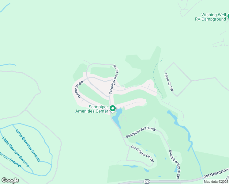 map of restaurants, bars, coffee shops, grocery stores, and more near 7494 Balmore Drive Southwest in Sunset Beach