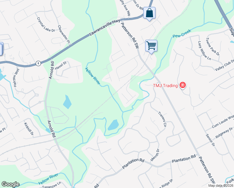 map of restaurants, bars, coffee shops, grocery stores, and more near 123 Patterson Close Ct in Lawrenceville
