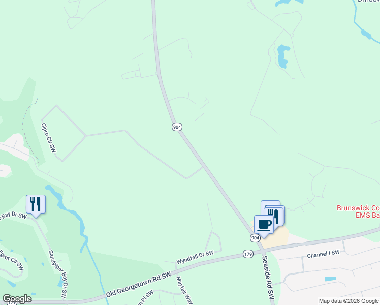 map of restaurants, bars, coffee shops, grocery stores, and more near 671-789 North Carolina 904 in Ocean Isle Beach