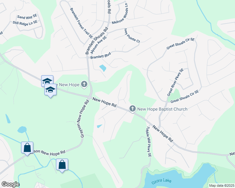 map of restaurants, bars, coffee shops, grocery stores, and more near 1180 Grayson Oaks Drive in Lawrenceville
