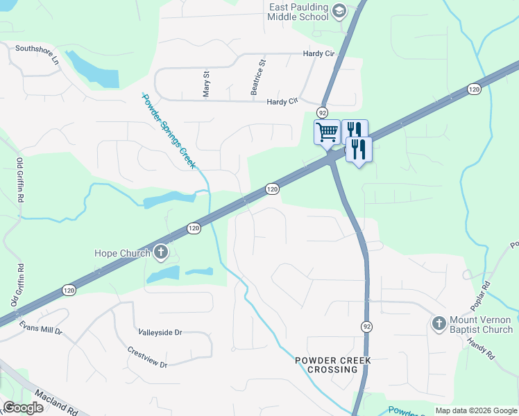 map of restaurants, bars, coffee shops, grocery stores, and more near 29 Sedgefield Overlook in Dallas