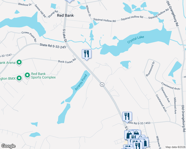 map of restaurants, bars, coffee shops, grocery stores, and more near 1527 South Lake Drive in Lexington
