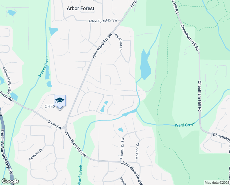 map of restaurants, bars, coffee shops, grocery stores, and more near 1203 Wind Hill Lane in Marietta