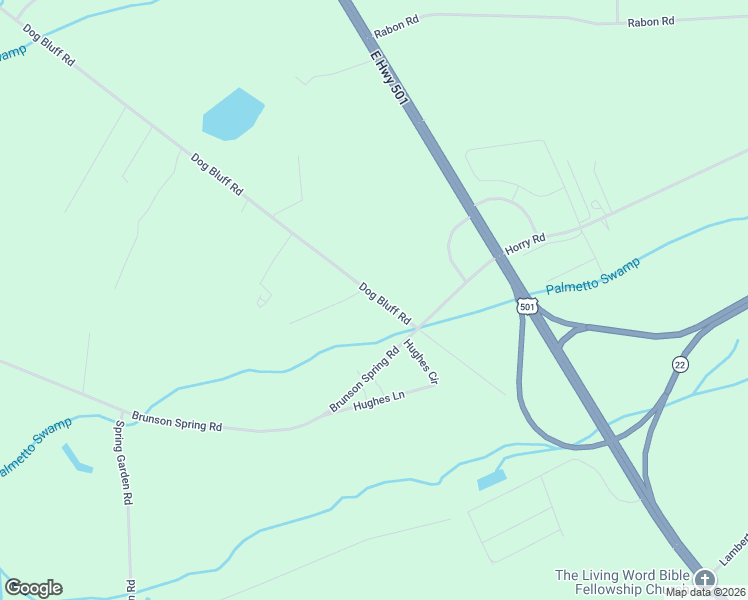 map of restaurants, bars, coffee shops, grocery stores, and more near 611 Dog Bluff Road in Galivants Ferry