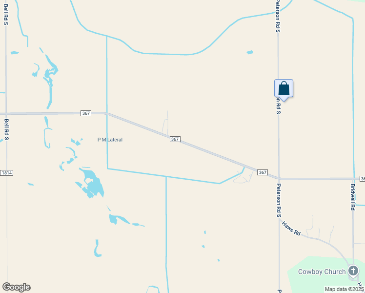 map of restaurants, bars, coffee shops, grocery stores, and more near 2073 Farm to Market 367 in Iowa Park