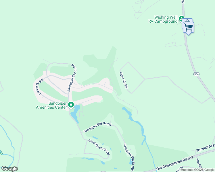 map of restaurants, bars, coffee shops, grocery stores, and more near 7430 Balmore Drive Southwest in Sunset Beach