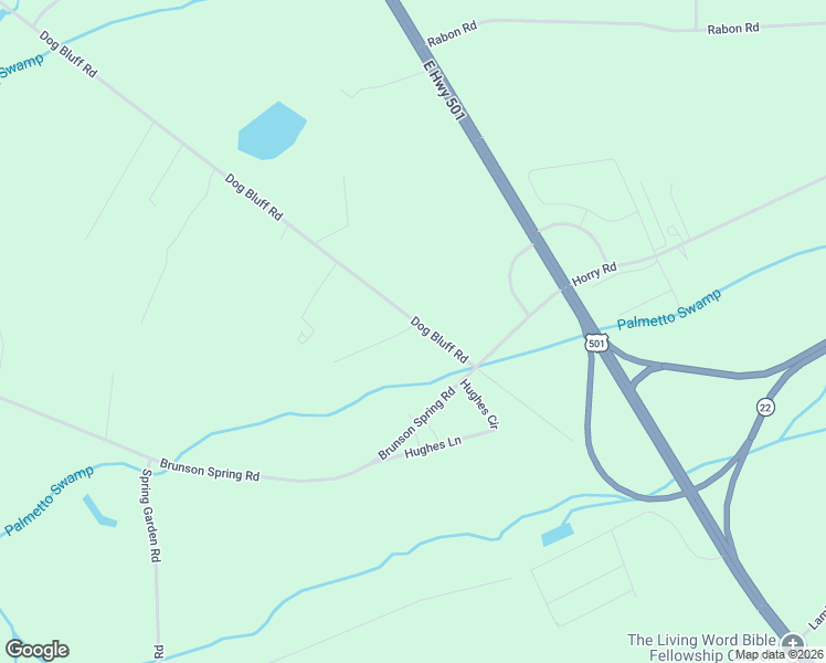 map of restaurants, bars, coffee shops, grocery stores, and more near 611 Dog Bluff Road in Galivants Ferry