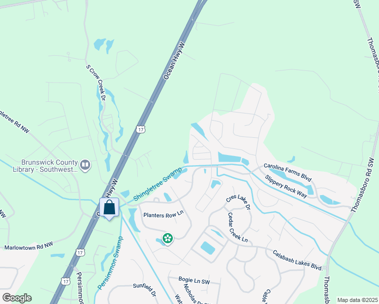 map of restaurants, bars, coffee shops, grocery stores, and more near 148 Cobblers Circle in Calabash