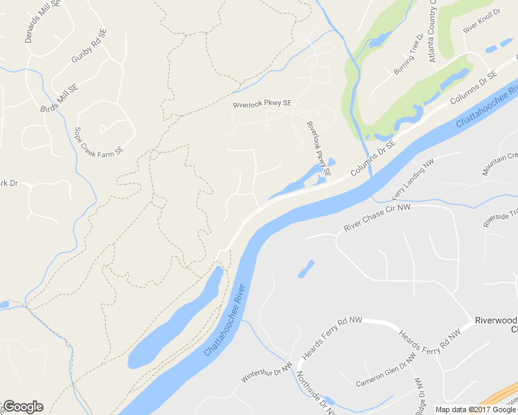 map of restaurants, bars, coffee shops, grocery stores, and more near 408 Riverview Drive in Marietta