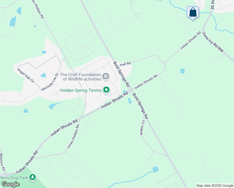 map of restaurants, bars, coffee shops, grocery stores, and more near 2747 Holden Spring Drive in Dacula