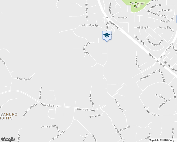 map of restaurants, bars, coffee shops, grocery stores, and more near 6966 Ranch View Road in Riverside