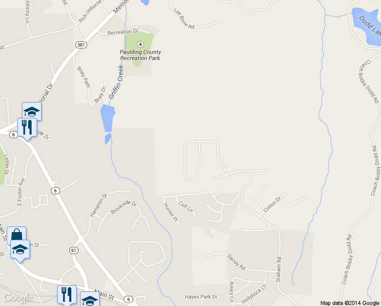 map of restaurants, bars, coffee shops, grocery stores, and more near 381 Cottonwood Loop in Dallas