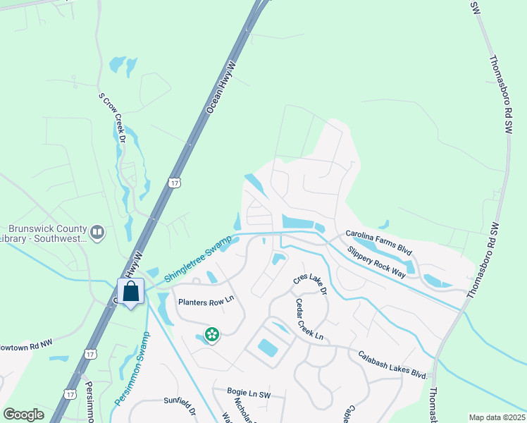 map of restaurants, bars, coffee shops, grocery stores, and more near 30 Cattle Run Lane in Carolina Shores