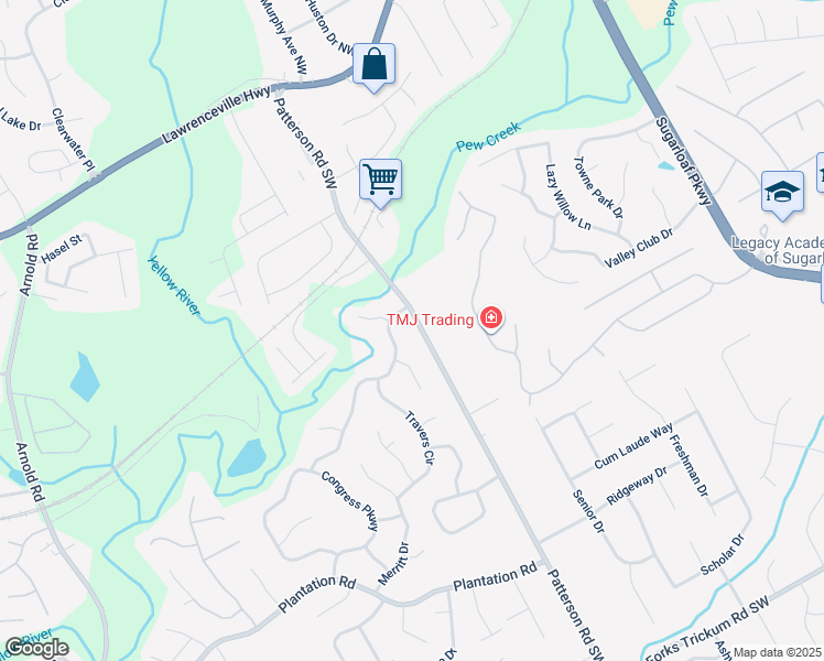 map of restaurants, bars, coffee shops, grocery stores, and more near 1884 Geyser Trce in Lawrenceville