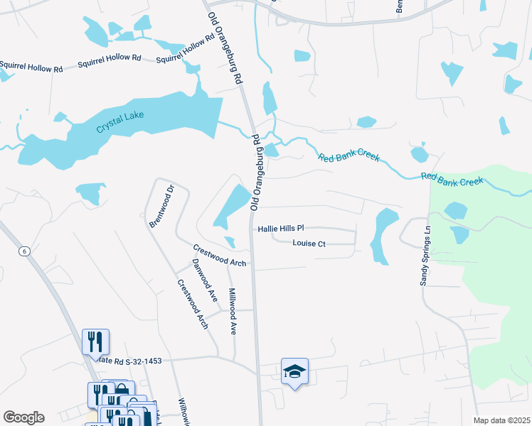map of restaurants, bars, coffee shops, grocery stores, and more near 106 Emma Drive in Lexington