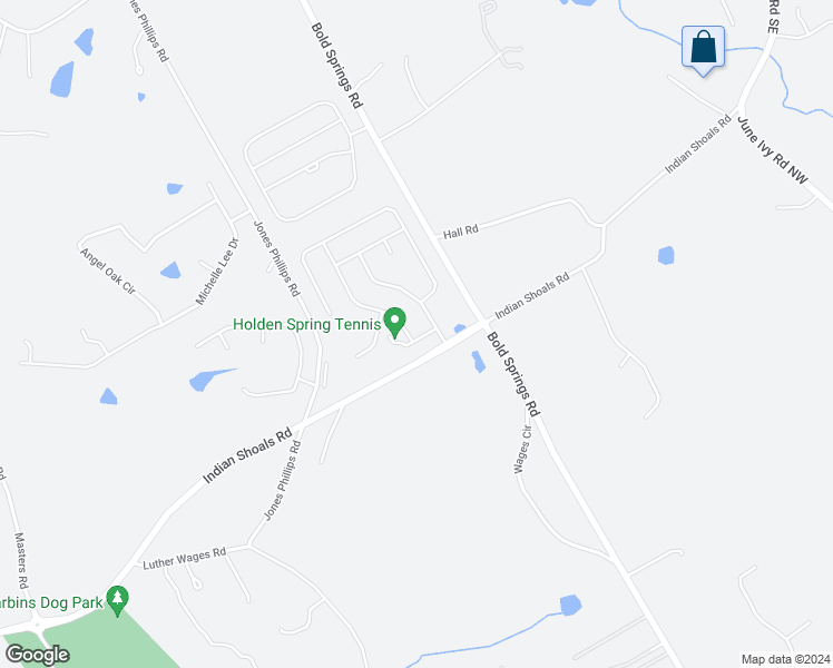 map of restaurants, bars, coffee shops, grocery stores, and more near 2706 Holden Spring Drive in Dacula