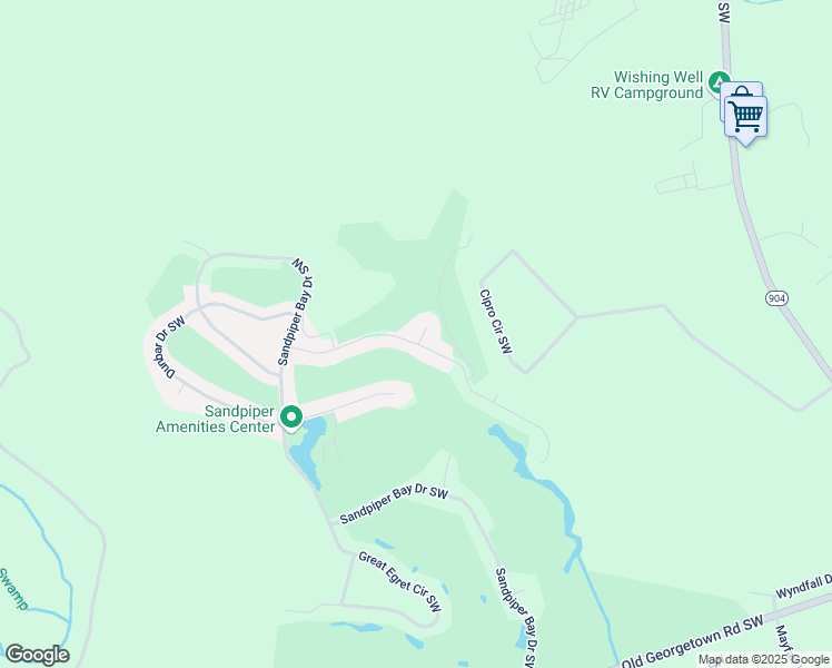 map of restaurants, bars, coffee shops, grocery stores, and more near 7430 Balmore Drive Southwest in Sunset Beach