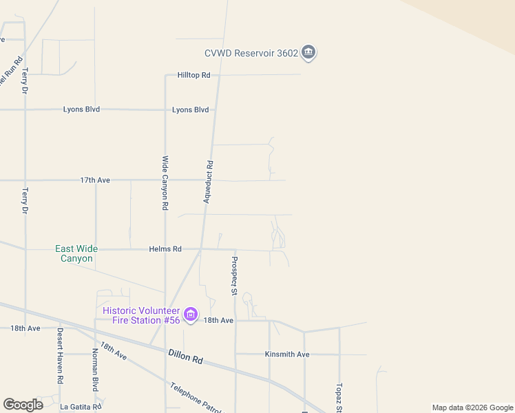 map of restaurants, bars, coffee shops, grocery stores, and more near 73350 Belleville Road in Desert Hot Springs