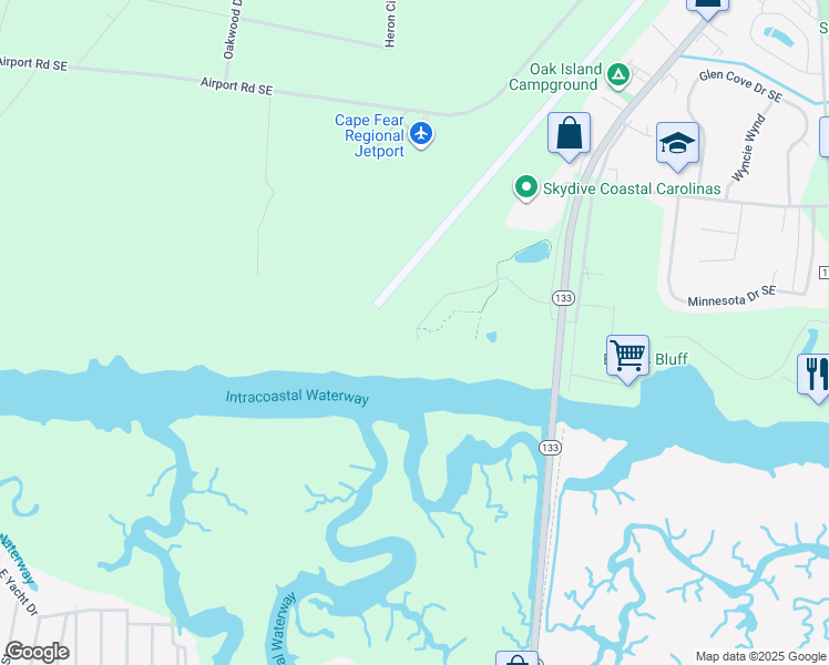 map of restaurants, bars, coffee shops, grocery stores, and more near Marsh Grove Lane in Southport