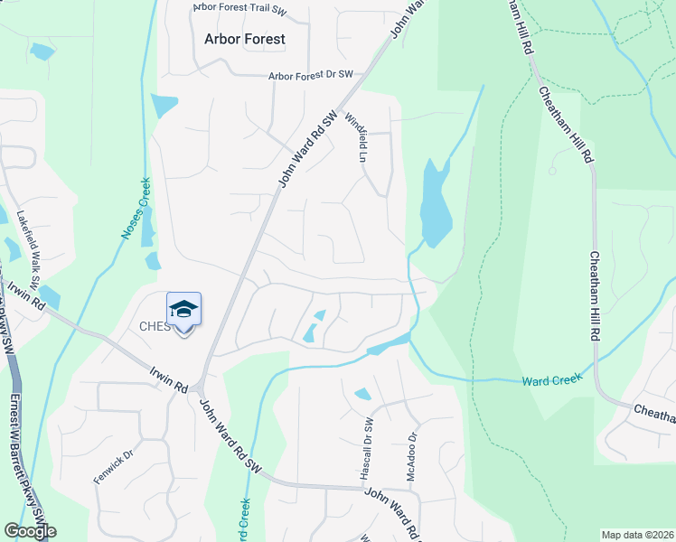 map of restaurants, bars, coffee shops, grocery stores, and more near 1203 Wind Hill Lane in Marietta