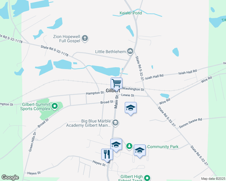 map of restaurants, bars, coffee shops, grocery stores, and more near in Gilbert