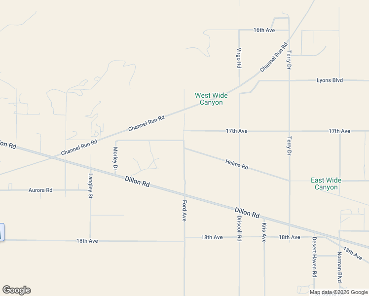 map of restaurants, bars, coffee shops, grocery stores, and more near 73201 Helms Road in Desert Hot Springs