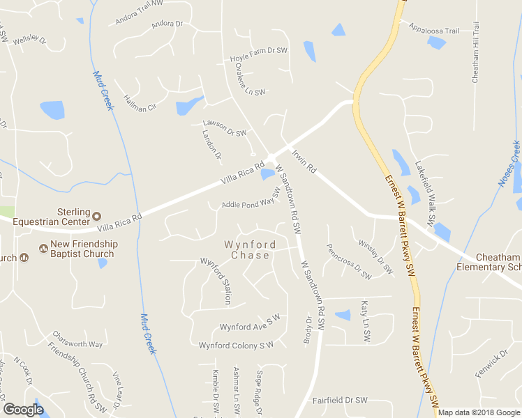 map of restaurants, bars, coffee shops, grocery stores, and more near 3025 Addie Pond Way Southwest in Marietta