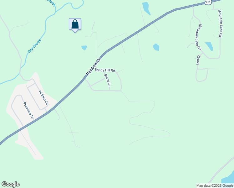 map of restaurants, bars, coffee shops, grocery stores, and more near 136 Windy Hill Road in Rainbow City