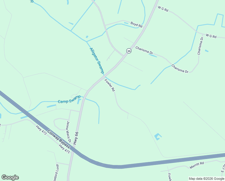 map of restaurants, bars, coffee shops, grocery stores, and more near 1018 Fowler Road in Conway