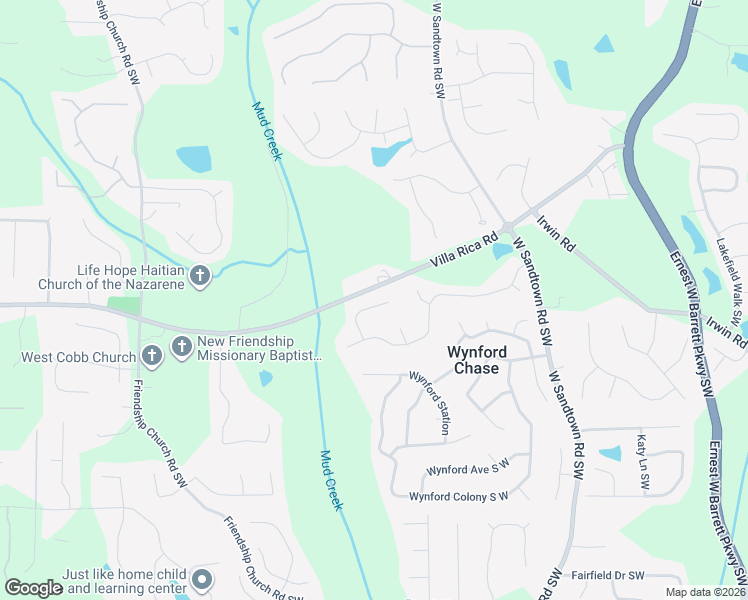 map of restaurants, bars, coffee shops, grocery stores, and more near 1256 Emma Jean Place Southwest in Marietta