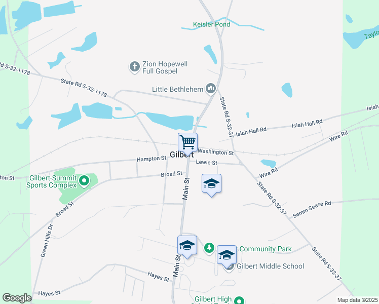 map of restaurants, bars, coffee shops, grocery stores, and more near 520 Main Street in Gilbert