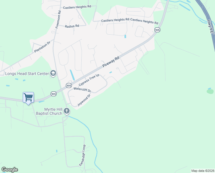 map of restaurants, bars, coffee shops, grocery stores, and more near 10281 South Carolina 905 in Longs