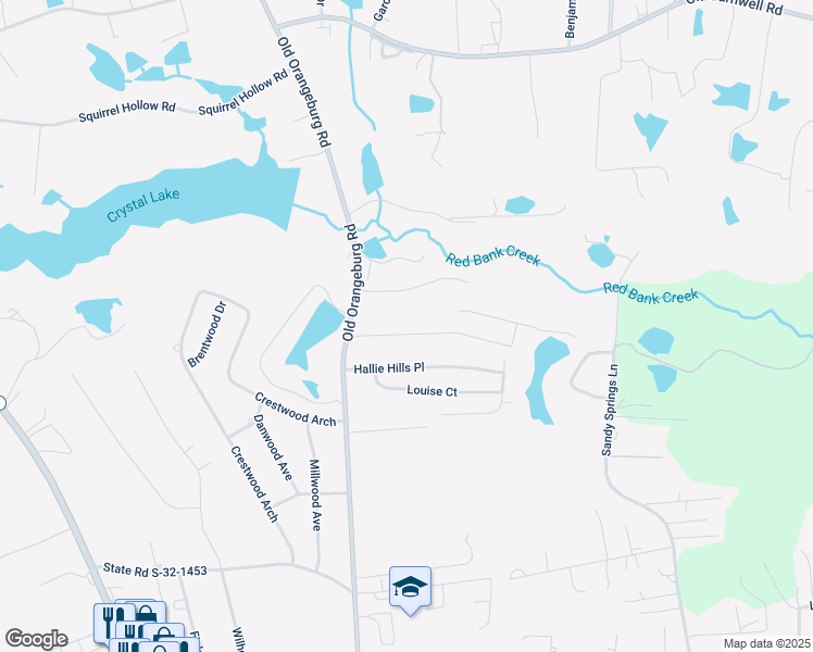 map of restaurants, bars, coffee shops, grocery stores, and more near 127 Emma Drive in Lexington