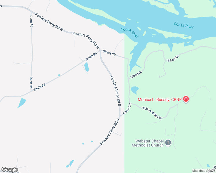 map of restaurants, bars, coffee shops, grocery stores, and more near 1840 Fowlers Ferry Road South in Gadsden