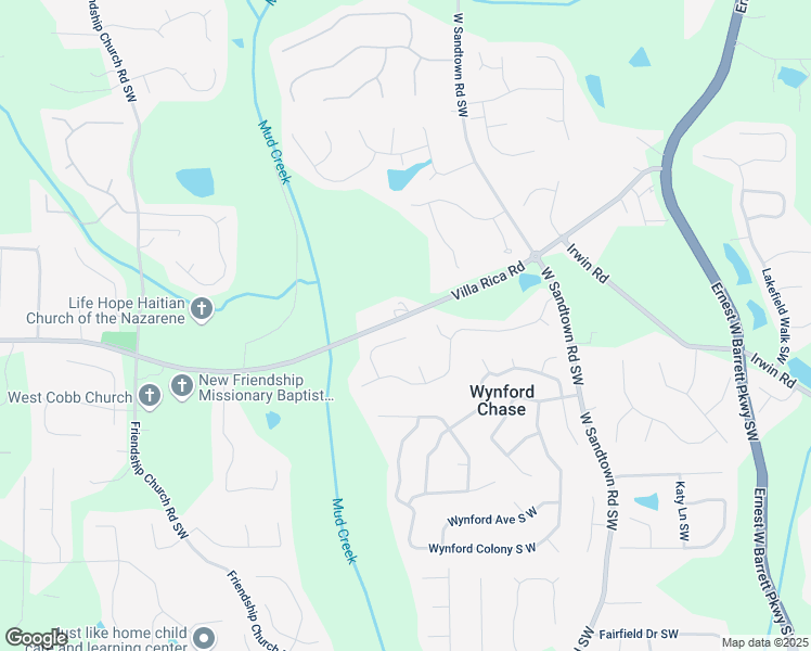 map of restaurants, bars, coffee shops, grocery stores, and more near 1176 Villa Rica Road in Marietta
