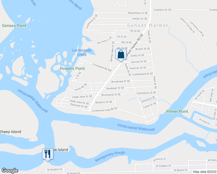 map of restaurants, bars, coffee shops, grocery stores, and more near 550 Randolph Street Southeast in Bolivia