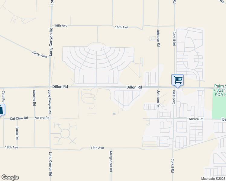 map of restaurants, bars, coffee shops, grocery stores, and more near 69510 Fairway Road in Desert Hot Springs