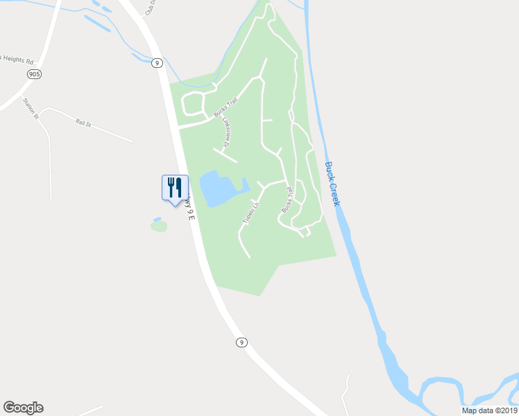 map of restaurants, bars, coffee shops, grocery stores, and more near 684 Bucks Trail in Longs
