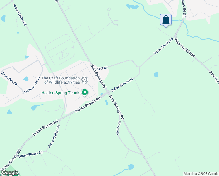 map of restaurants, bars, coffee shops, grocery stores, and more near 3200 Indian Shoals Road in Dacula