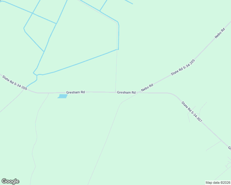 map of restaurants, bars, coffee shops, grocery stores, and more near State Road S-34-205 in Marion County