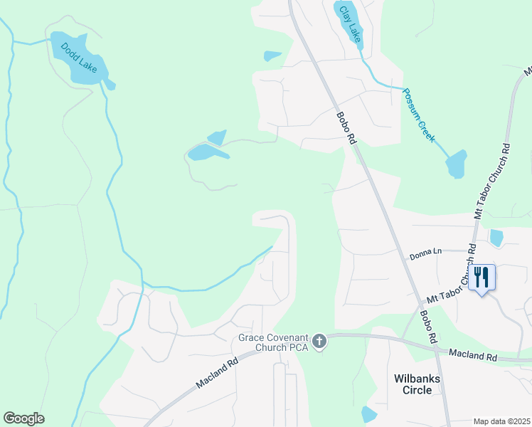 map of restaurants, bars, coffee shops, grocery stores, and more near 406 Dublin Way in Dallas