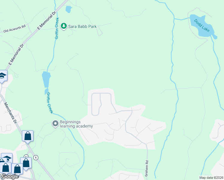 map of restaurants, bars, coffee shops, grocery stores, and more near 182 Cottonwood Loop in Dallas