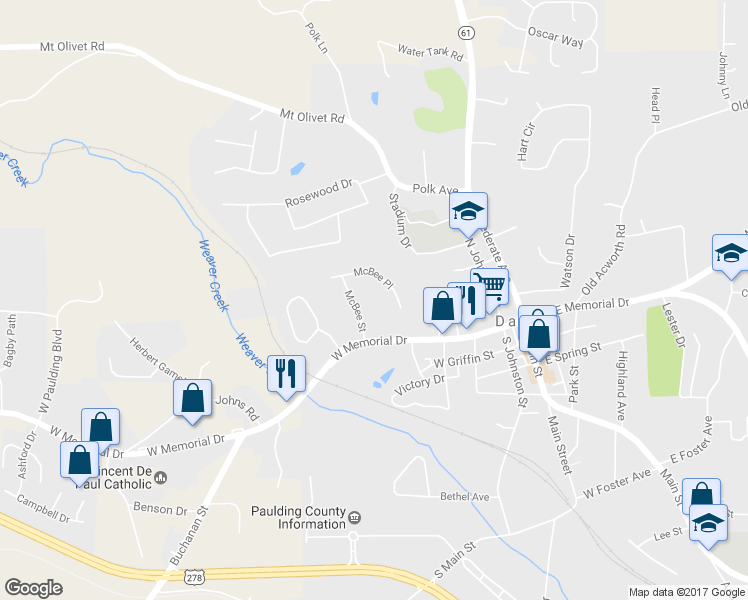 map of restaurants, bars, coffee shops, grocery stores, and more near 220 McBee Place in Dallas