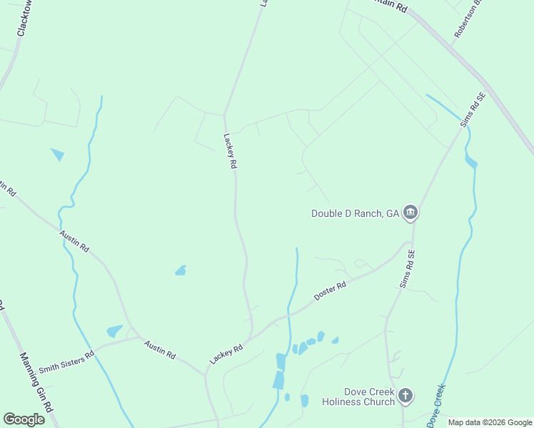 map of restaurants, bars, coffee shops, grocery stores, and more near 1270 Lackey Road in Winder