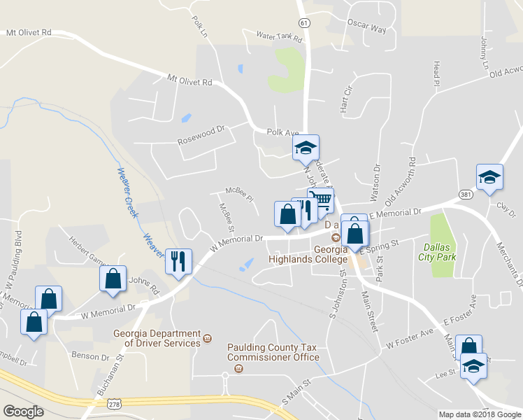 map of restaurants, bars, coffee shops, grocery stores, and more near 229 McBee Drive in Dallas