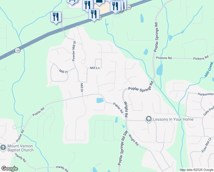map of restaurants, bars, coffee shops, grocery stores, and more near 72 Heartwood Crossing in Dallas