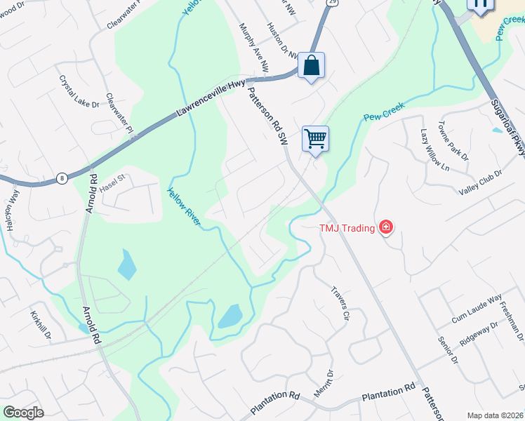 map of restaurants, bars, coffee shops, grocery stores, and more near 1967 Patterson Circle in Lawrenceville