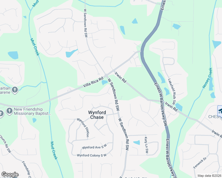 map of restaurants, bars, coffee shops, grocery stores, and more near 3005 Addie Pond Way Southwest in Marietta