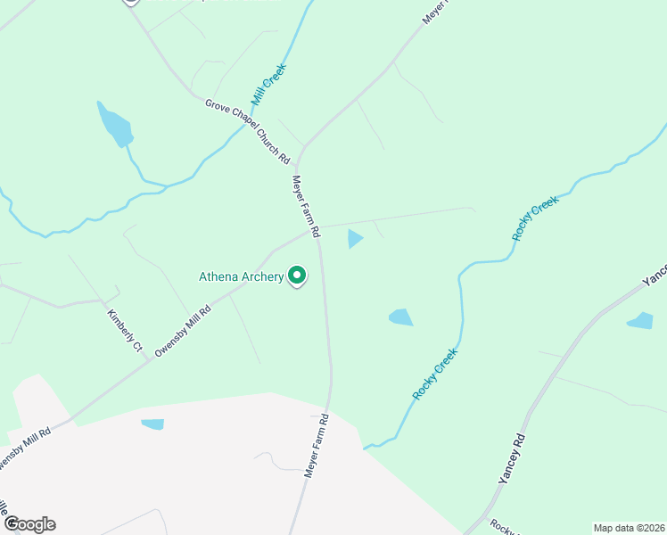 map of restaurants, bars, coffee shops, grocery stores, and more near 220 Meyer Farm Road in Arnoldsville